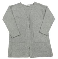 Sivý melírovaný úpletový cardigan Primark