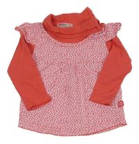 Světlerůžovo-jahodový rolák se srdíčky 