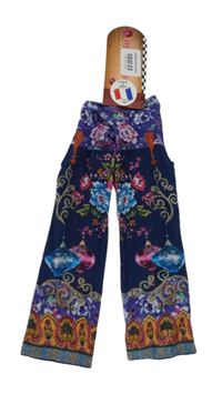 Nové - Tmavomodro-barevné vzorované návleky na ruce