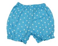 Modré bodkovaná é plátenné kraťasy
