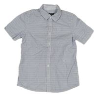 Bílo-modrá vzorovaná košile 