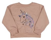 Ružová mikina s jednorožcom Primark