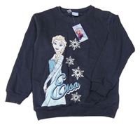 Nové - Tmavomodrá mikina s Elsou Disney