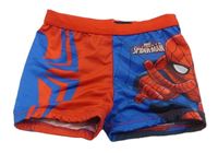 Červeno-modré nohavičkové plavky so Spider-manem