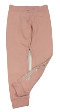 Světlerůžové tepláky s logem Abercrombie&Fitch