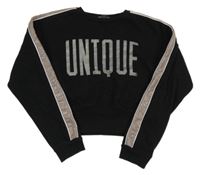 Čierna crop mikina s nápisom Primark