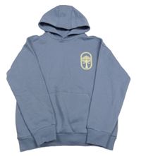 Modrošedá mikina s potiskem a kapucí Primark