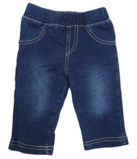 Tmavomodré džegíny riflového vzhledu