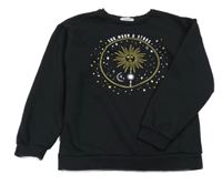 Čierna mikina so slniečkom Primark