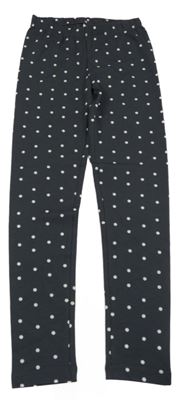 Tmavosivé legíny s kvietkami Yigga