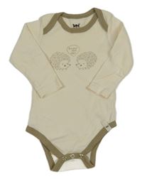 Béžovo-hnědé body s ježky 