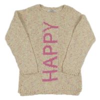 Béžovo-barevný melírovaný svetr s nápisem George 