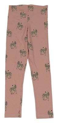 Světlerůžové legíny se zebrami Tchibo