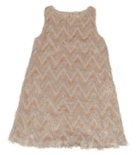 Světlerůžovo-stříbrné vzorované chlupaté šaty Little Kids