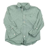 Světlezelená košile s výšivkou H&M