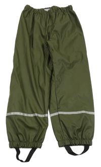 Khaki nepromokavé podšité kalhoty Kiki&Koko