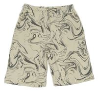 Smetanovo-sivé vzorované teplákové kraťasy Y.F.K.