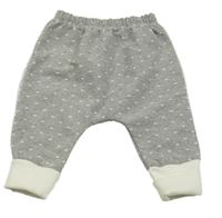 Sivo-biele tepláky s bodkami