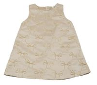 Svělerůžové saténové šaty s mašličkami H&M