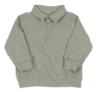 Sivá melírovaná mikina s golierikom Next