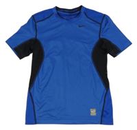 Safírovo-černé sportovní funkční tričko Nike 