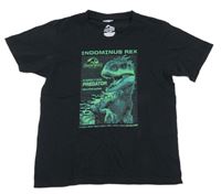 Čierne tričko s dinosaurem - Jurský svět