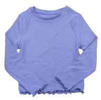 Modrofialové rebrované tričko PRIMARK