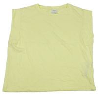 Svetložlté crop tričko ZARA