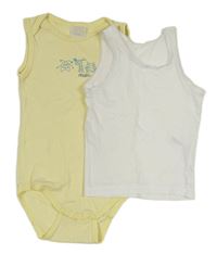 2Set - Světležluté body s příšerkami impidimpi + bílá košilka s mašličkou Nutmeg