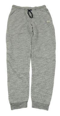 Šedé melírované tepláky s nášivkou KIABI