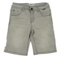 Světlešedé teplákové riflové kraťasy ORIGINAL DENIM