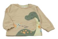 Béžová tepláková mikina s dinosaurami orsolino