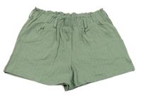 Khaki rebrované paper bag kraťasy Kids