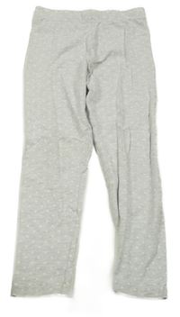 Svetlošedá -biele melírované bodkovaná é legíny Nutmeg