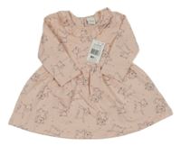 Nové - svetloružové šaty s kočičkami Marií a volánikom Disney