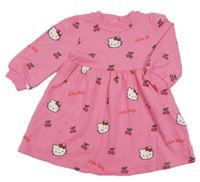 Růžové teplákové šaty s Kitty a třešničkami PRIMARK