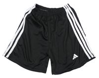 Černé sportovní kraťasy s pruhy Adidas 