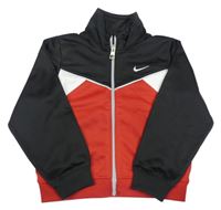 Černo-bílo-červená propínací sportovní mikina s logem Nike