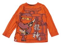 Tmavooranžové pyžamové triko s lego NINJAGO LEGO