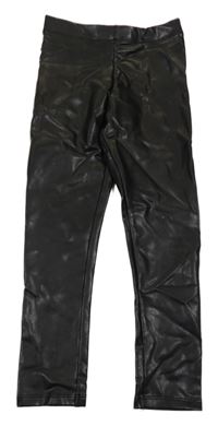Čierne koženkové nohavice H&M