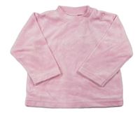 Ružové zamatové tričko