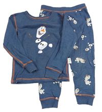 2set - Tmavomodré spodní triko s Olafem + kalhoty M&S
