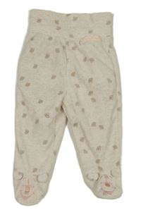 Béžové melírované fleecové polodpuky s Púem zn. George