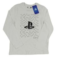 Nové - Bílé triko s logem PlayStation Primark