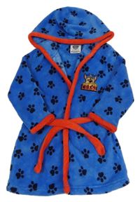 Modrý chlupatý župan s tlapkami a kapucí - Paw Patrol Nickelodeon