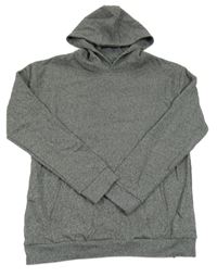 Nové - Tmavošedá melírovaná mikina s kapucí M&S