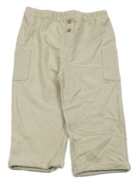 Béžové tepláky s vreckami Tu