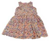 Barevné šifonové šaty s motýly Next