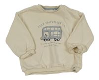 Béžová mikina s autobusom F&F