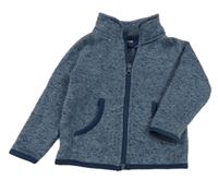 Tmavomodrá melírovaná pletená prepínaci mikina Ergee